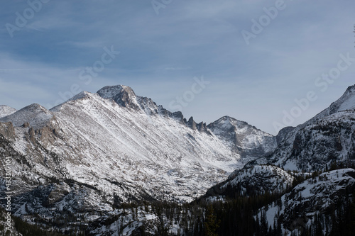 snow covered mountains