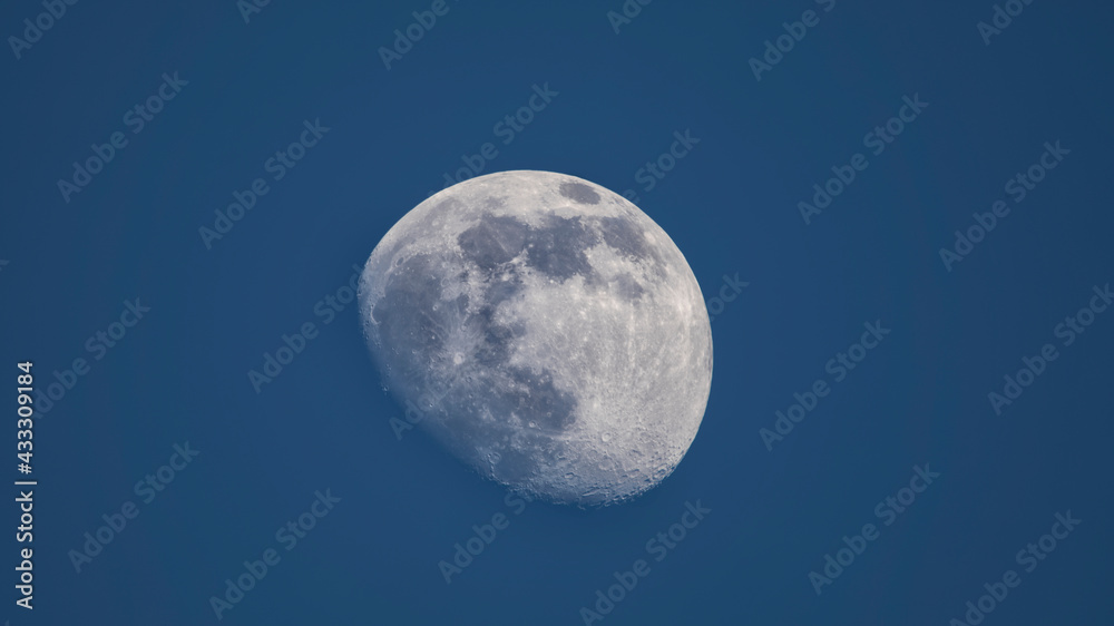 Moon on a background of blue sky. Moon on a background of blue sky.