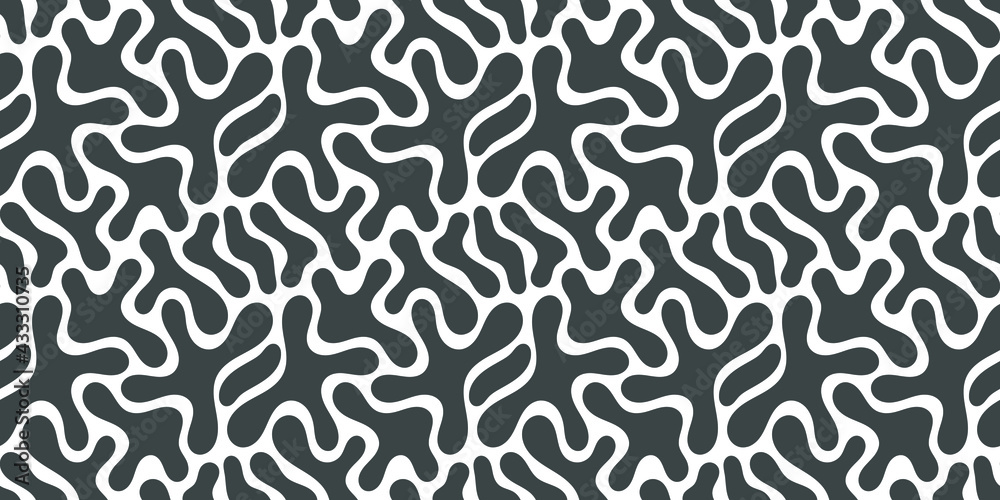 Abstract blot shapes vector seamless template for your design. Fluid banner. Abstract blot shapes vector seamless template for your design. Fluid banner.