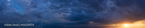  panorama sky. Beautiful cloud in the sunrise sky background. Sky banners background.