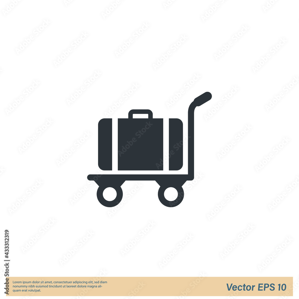 handcart cargo Icon Vector illustration simple design element