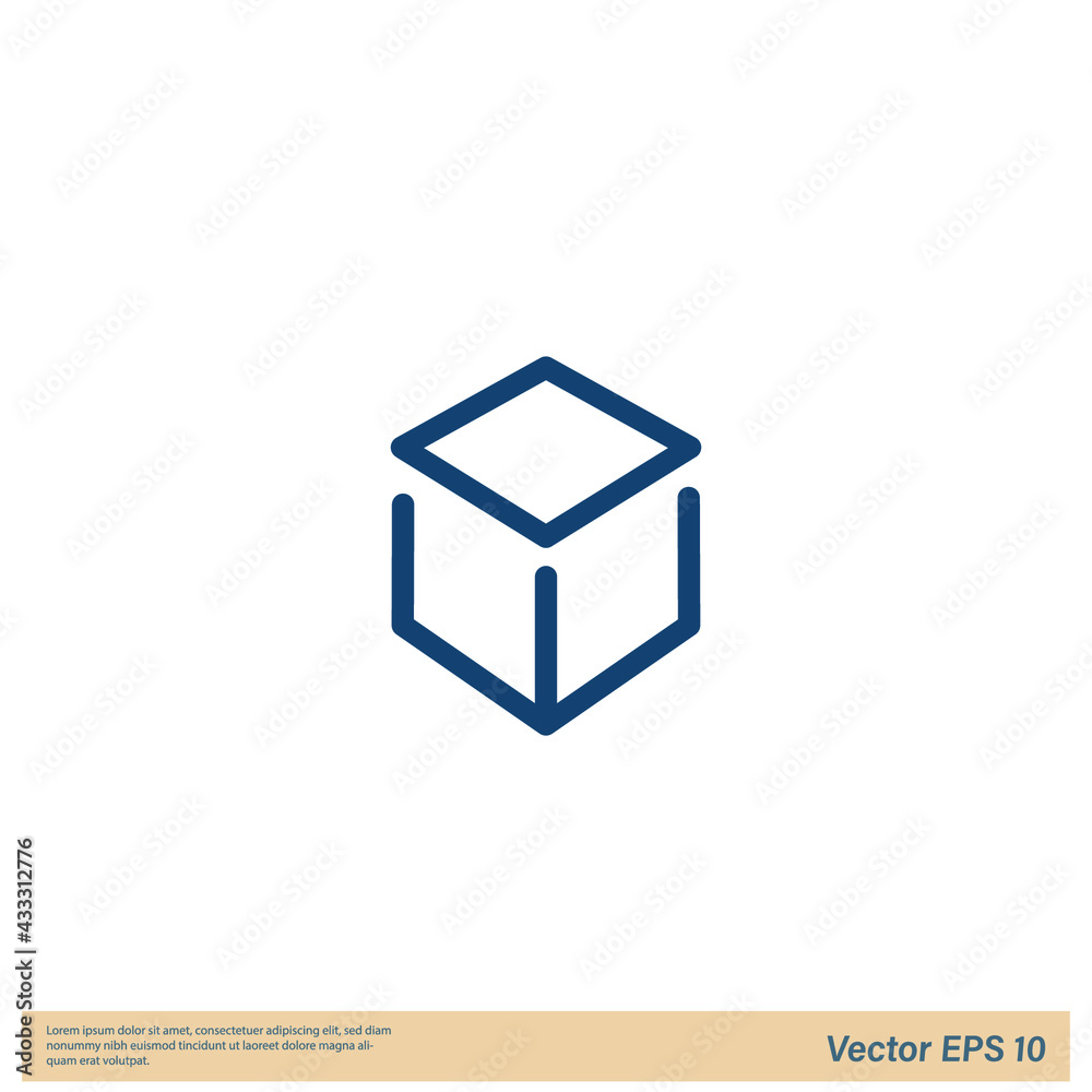 cargo box icon vector illustration logo template