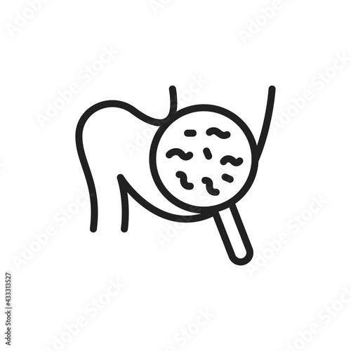Dysbiosis line icon. Isolated vector element.