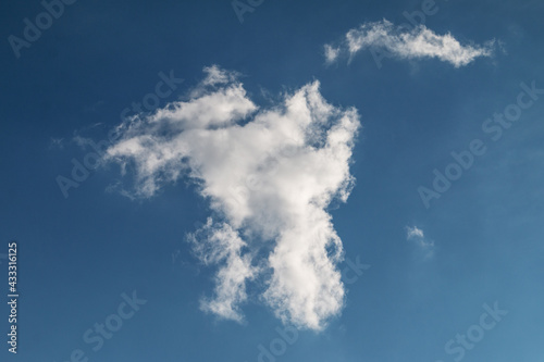 White fluffy cloud against blue sky, weather and nature photography   © chalyshevae