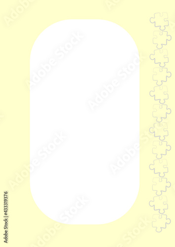 Vertical illustration format A4 - the design of the screen of the phone or tablet for inscriptions and photos