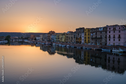 Bosa old colorful town on island of Sardinia