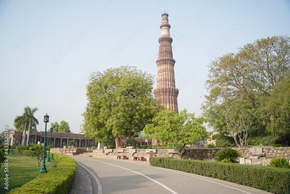 The Qutb Minar, also spelled as Qutub Minar and Qutab Minar, is a minaret and 