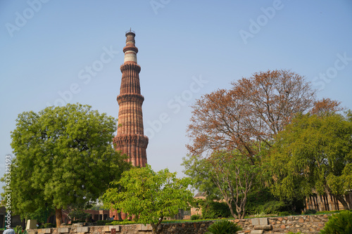 The Qutb Minar, also spelled as Qutub Minar and Qutab Minar, is a minaret and "victory tower" that forms part of the Qutb complex, a UNESCO World Heritage Site in the Mehrauli area of New Delhi,