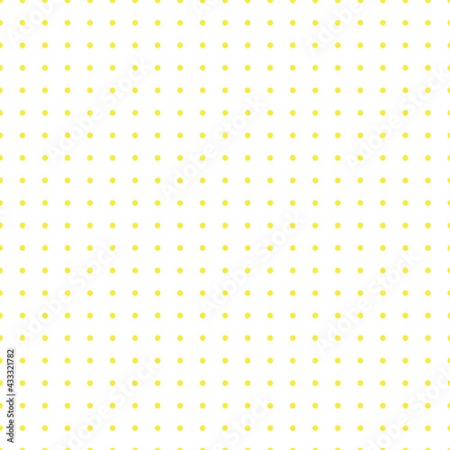 Yellow and white Polka Dot seamless pattern. Vector background.