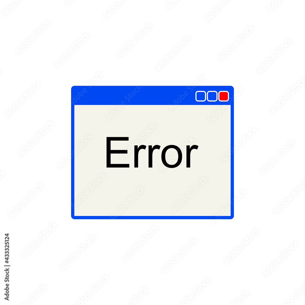 Error Window interface. windows browser page Error Window interface. windows browser page
