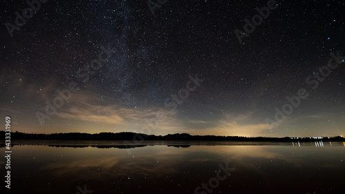 Sternenhimmel gespiegelt im Bannwaldsee
