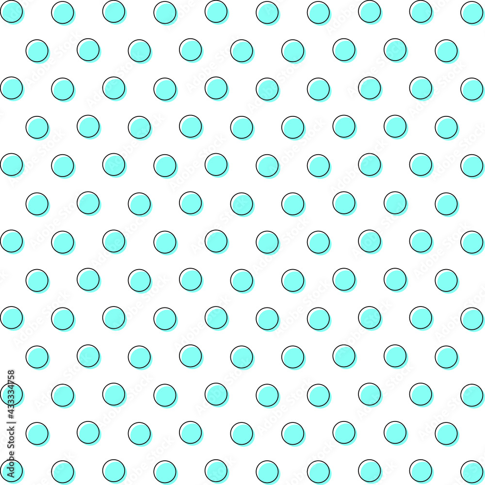Geometric background offset polka dots comic print