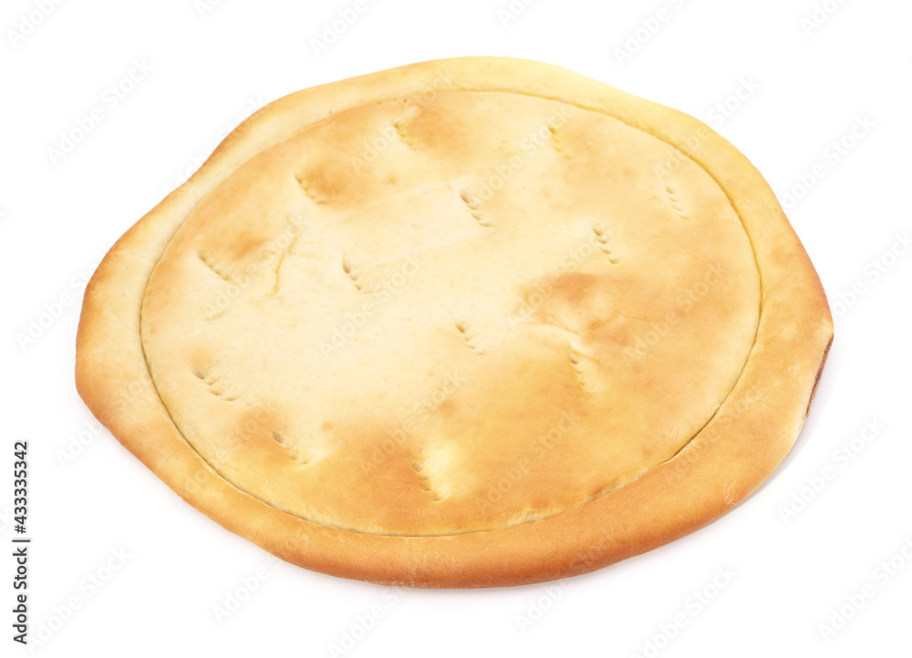 One round wheat pancake. One round wheat pancake.