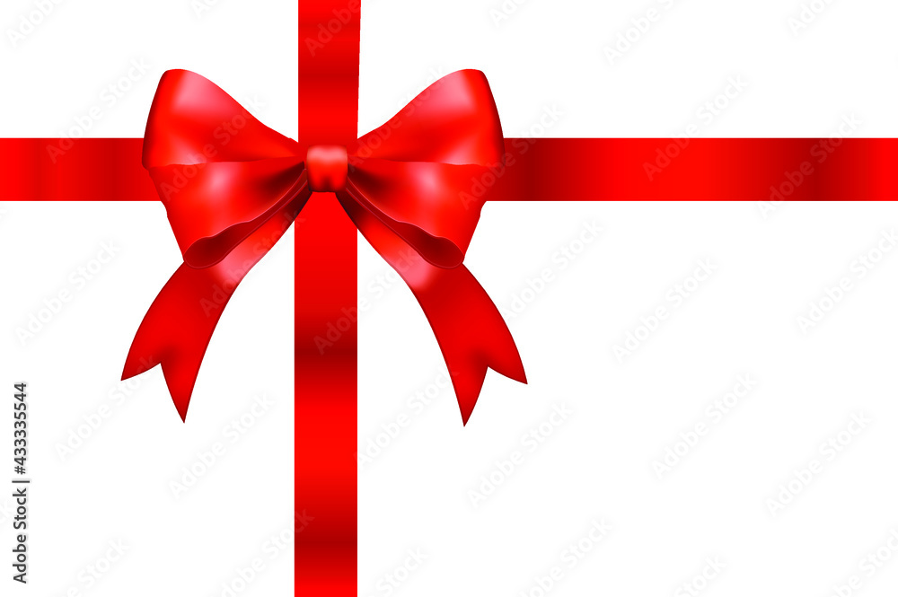 Red gift, ribbon, bow stock illustration. Illustration of design - 3376074