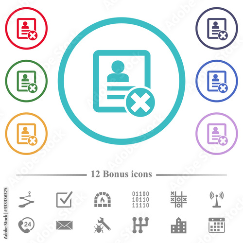 Free Download Cancel contact flat color icons in circle shape outlines - GFXLoad