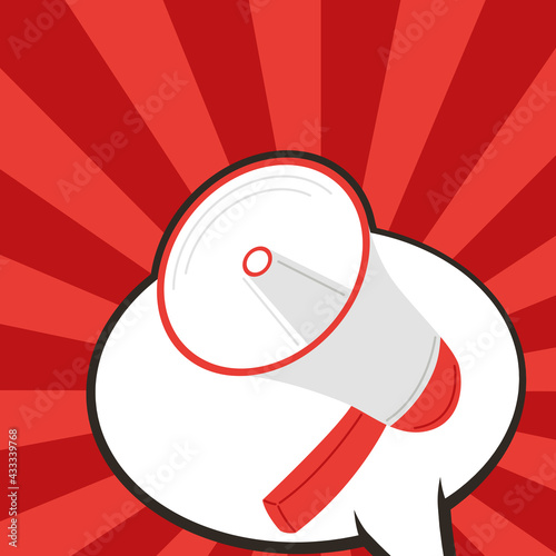 retro megaphone patch
