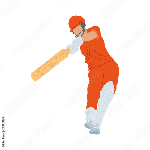red cricket player