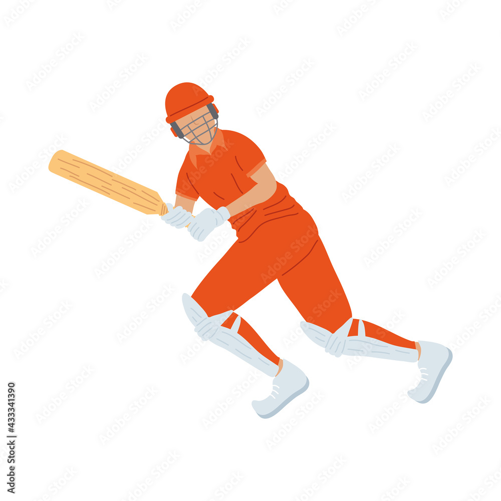 Fototapeta premium cricket player character