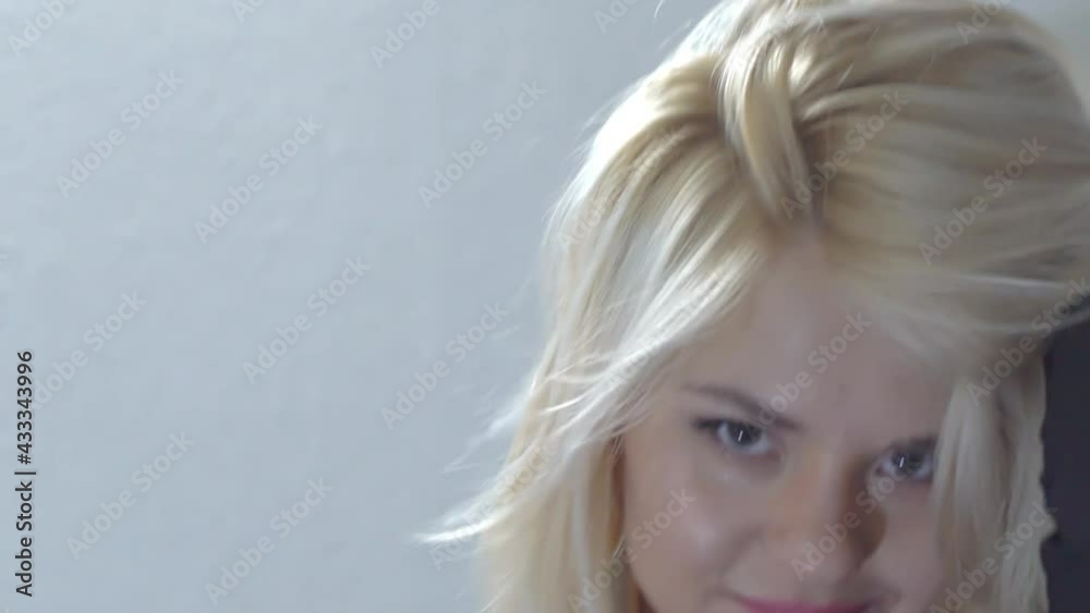 Slow Motion Fashion model with beauty face. Slow Motion Fashion model with beauty face.
