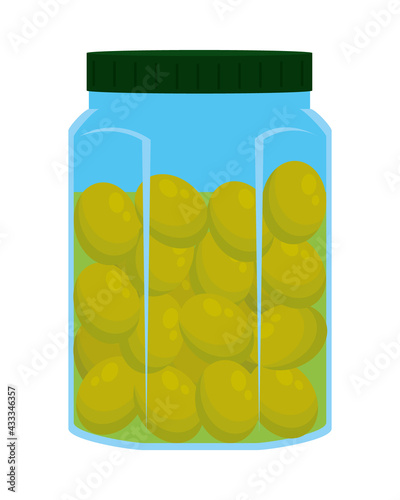 bottle with olives