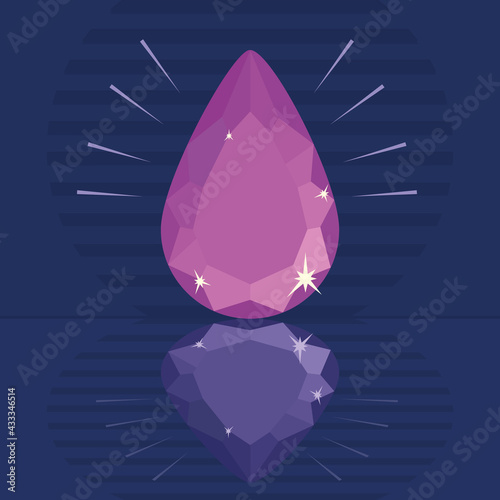 amethyst crystal shining