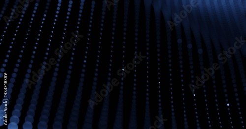 Particle drapery luxury blue 3d illustration background