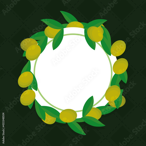 olives wreath template