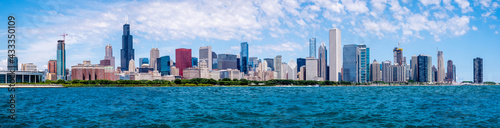 Foto City of Chicago Skyline and the Lake Michigan,  Illinois, USA