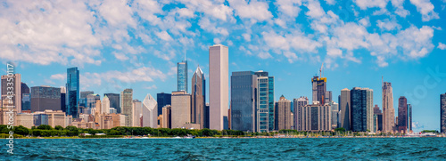 City of Chicago Skyline and the Lake Michigan, Illinois, USA