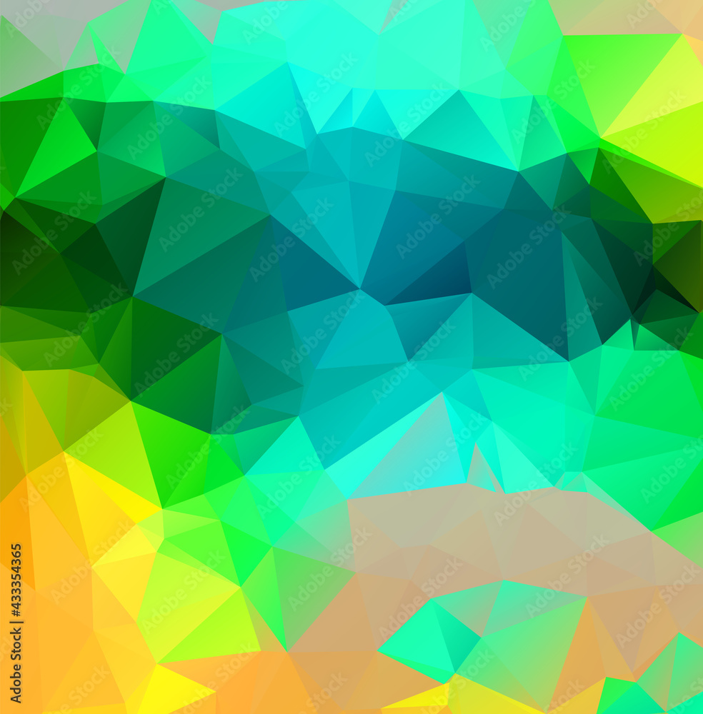 Fototapeta premium Abstract multicolor emerald green background. Vector polygonal design illustrator