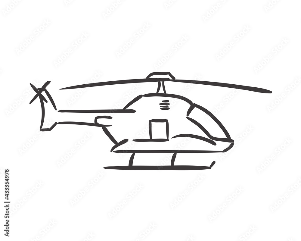 Isolated helicopter icon Isolated helicopter icon