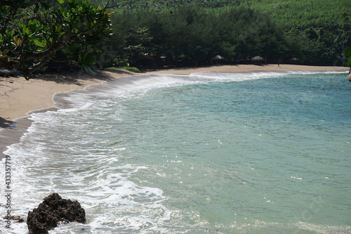 The beautiful Pangi beach in Blitar, East Java Indonesia photo