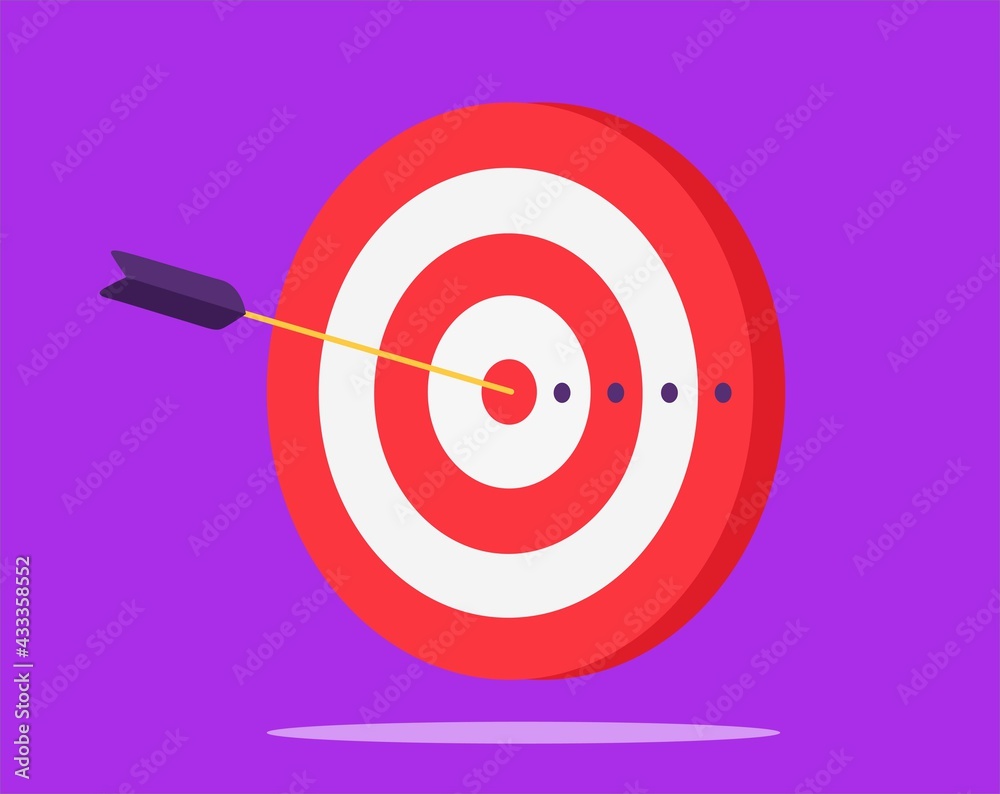 Target with arrow icon vector illustration concept.