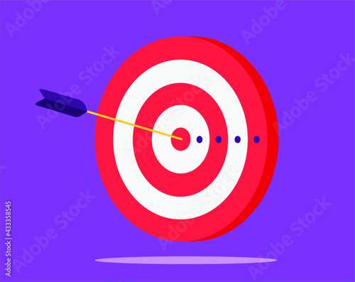 Target with arrow icon vector illustration concept.