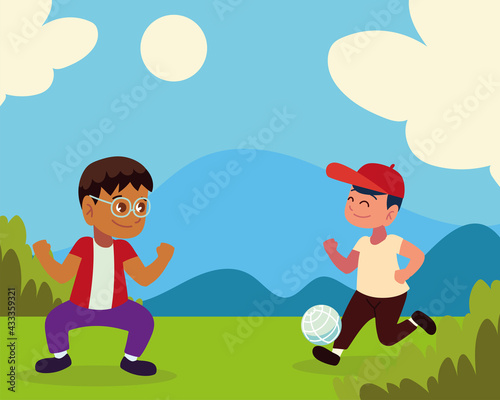 kids playing with ball