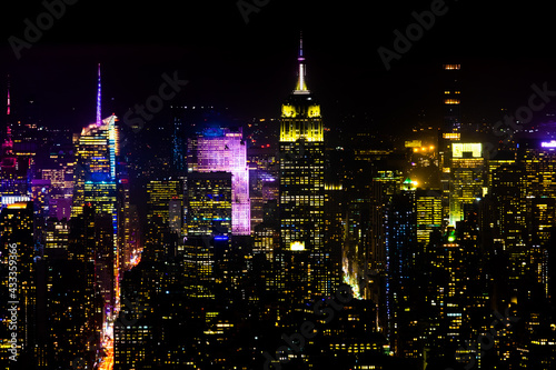 View on night Manhattan, New York 
