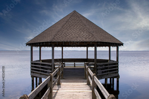 Waterside gazebo on the North Carolina Outer Banks