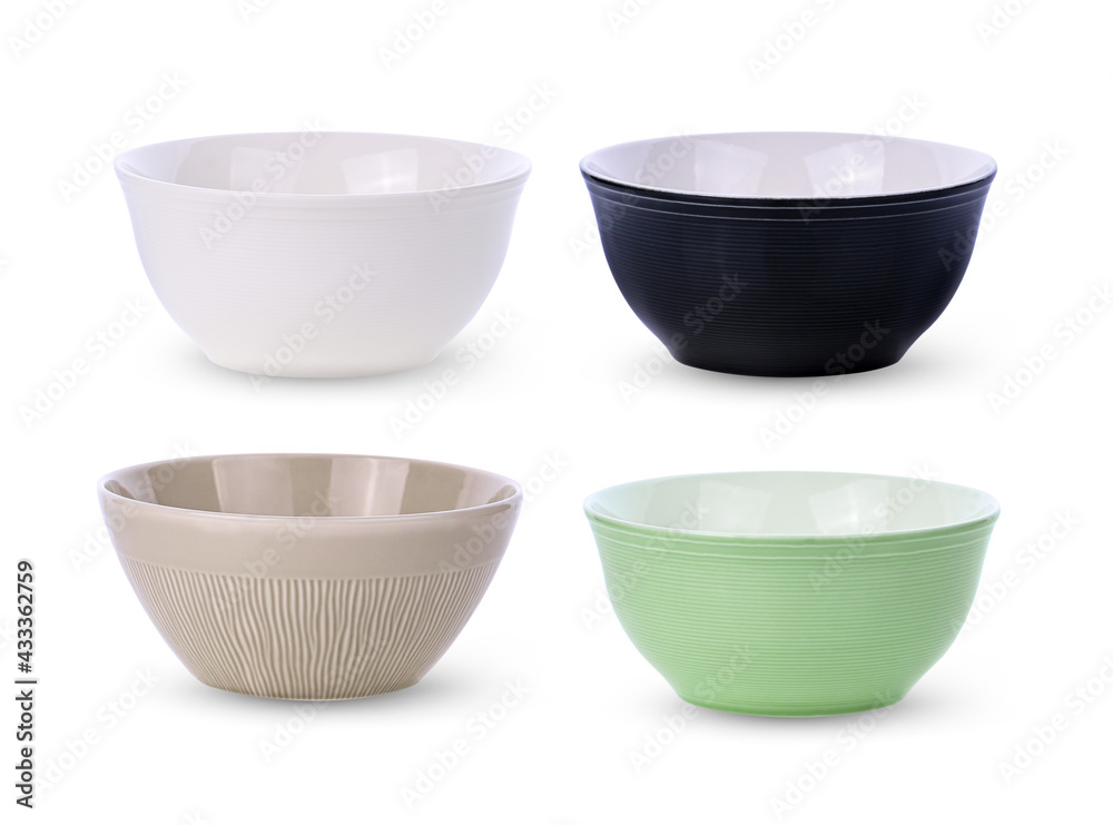 empty bowl isolated on white background empty bowl isolated on white background