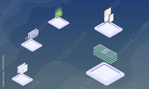 Barter concept on abstract design