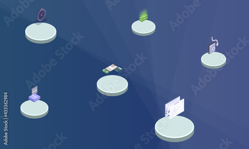 Breadwinner model concept on abstract design
