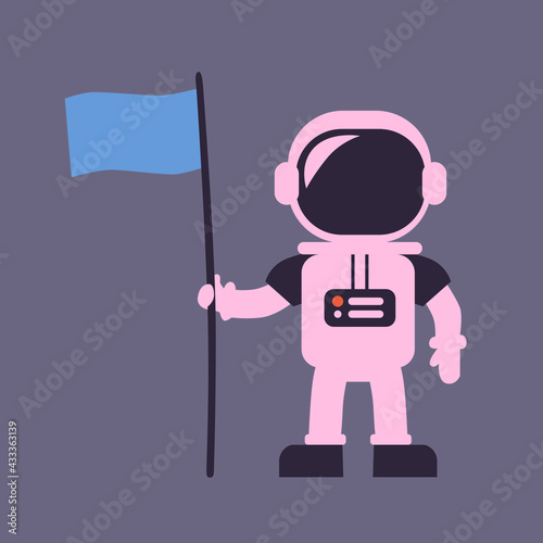 Vector symbol spaceman  person astronaut