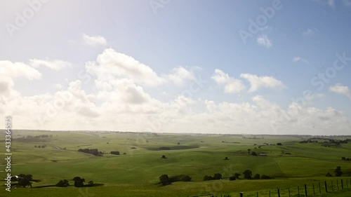 Time lapse over a farm in Australia. photo