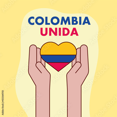 hands ligting colombian heart