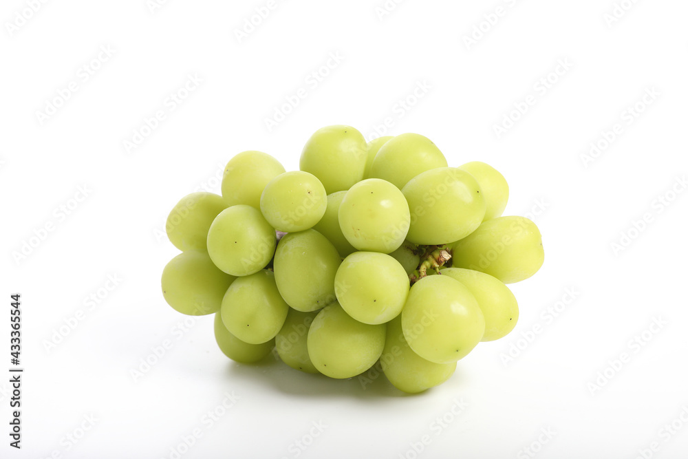 Green grape isolated in white background Green grape isolated in white background