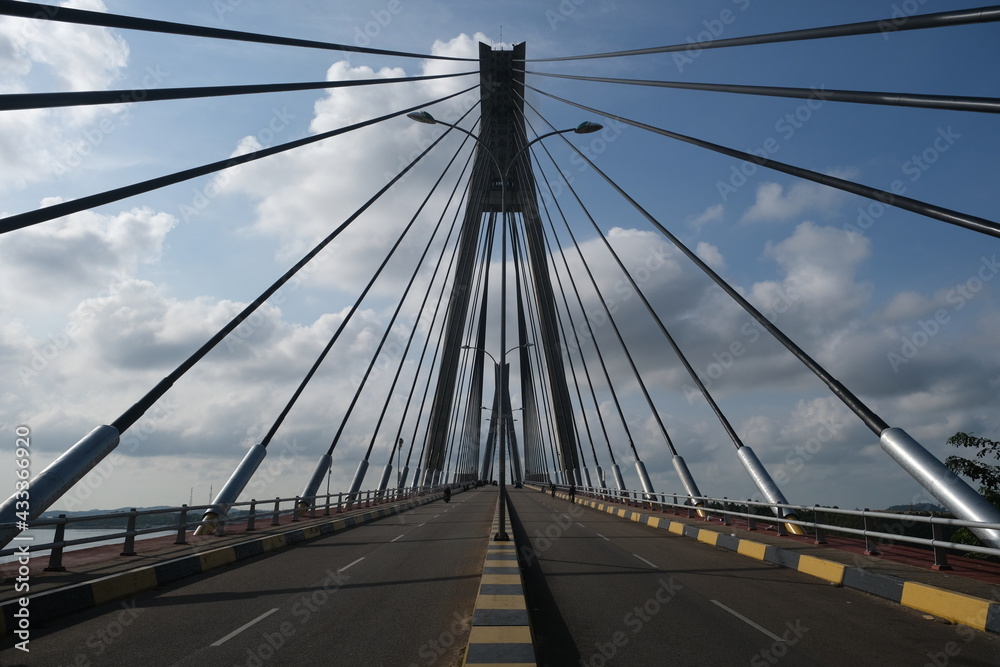 Fototapeta premium Indonesia Batam - Barelang Bridge street view