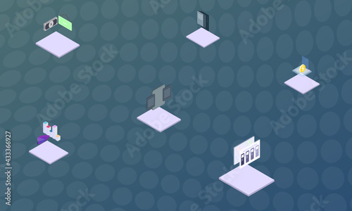 Accelerator effect concept on abstract design