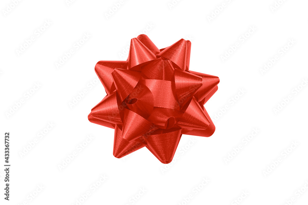 Red bow isolated on white background. Christmas ornaments, festive element, presents wrapping decor. Red bow isolated on white background. Christmas ornaments, festive element, presents wrapping decor.