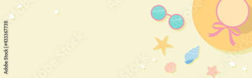 summer vector background with beach icons for banners, cards, flyers, social media wallpapers, etc.