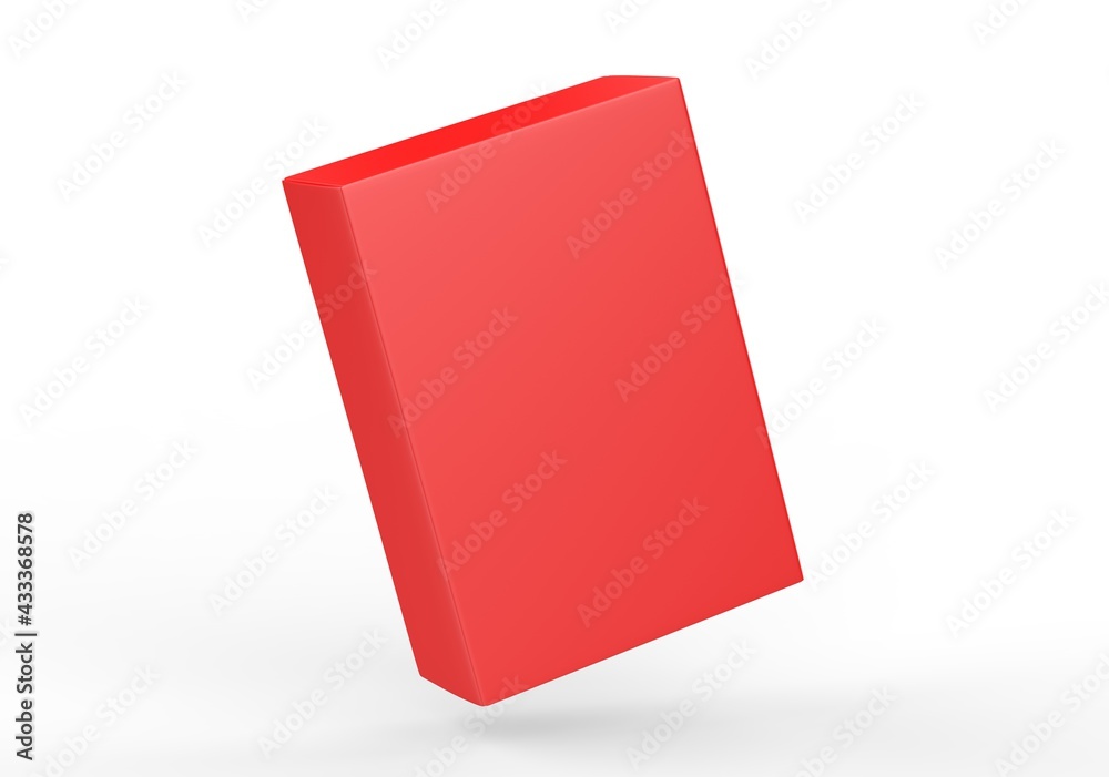 Blank white product packaging paper cardboard box. 3d render illustration. Blank white product packaging paper cardboard box. 3d render illustration.