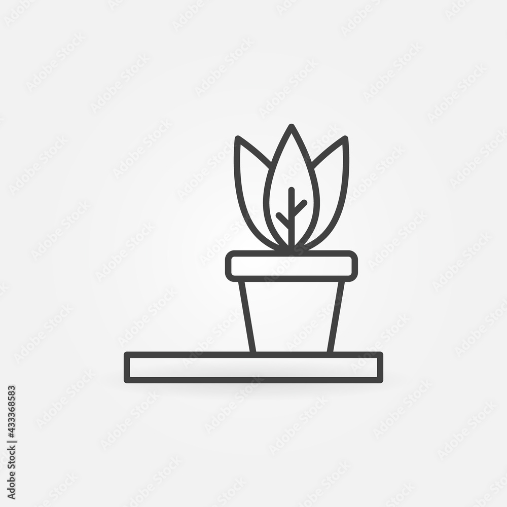 House Plant vector thin line concept icon or symbol House Plant vector thin line concept icon or symbol